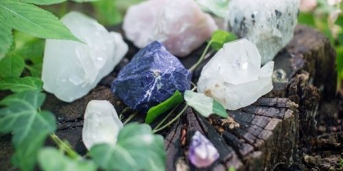 healing crystals garden