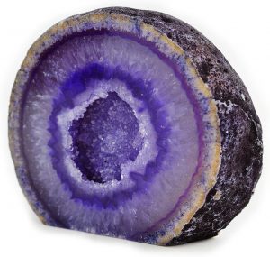 agate geode crystals purple